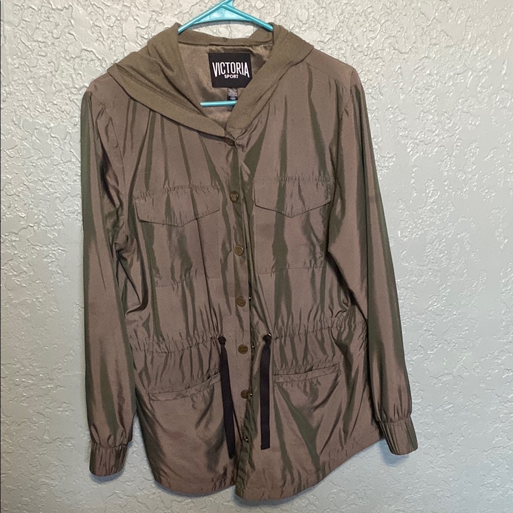 Women's Olive Hooded Jacket
